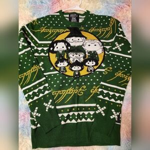 The Lord of the Rings Chibi Characters Holiday Christmas Sweater Xs